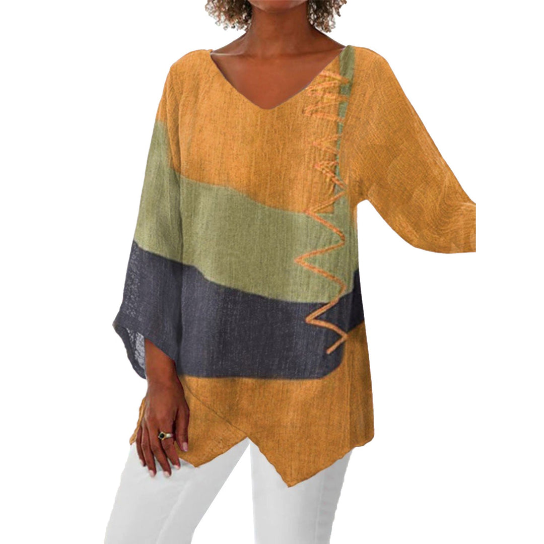 Luchtige lange tuniek blouse voor dames, ideaal voor de zomer. Comfortabel losvallend design, ook in grote maten.