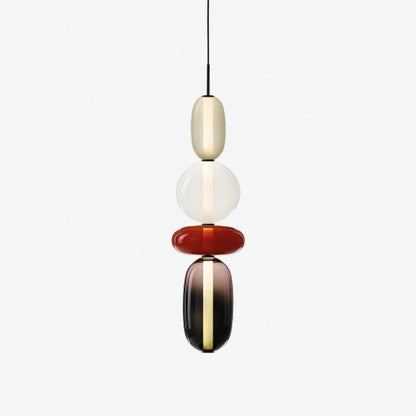 Moderne Hanglamp met Gekleurd Glas