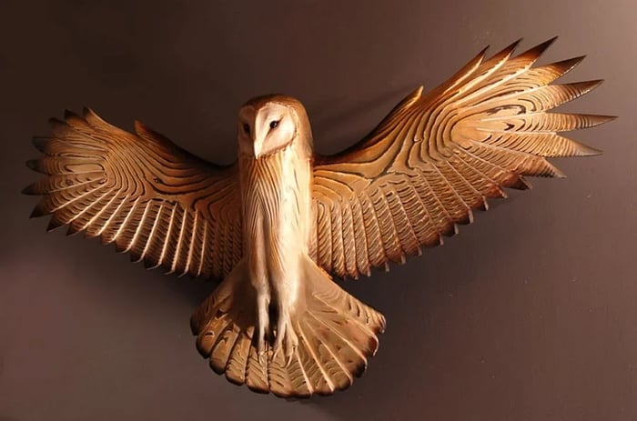 Bohemien uil muurdecoratie, "Majestic" houten kunstwerk. Perfecte eyecatcher voor elk interieur.