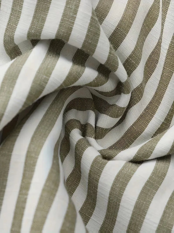 Lente gestreept slim fit herenoverhemd, lange mouwen, ademend en fris.