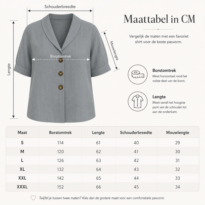 Model draagt een comfortabel dames t-shirt met envelophals en knoopdetails, casual en stijlvol gecombineerd.