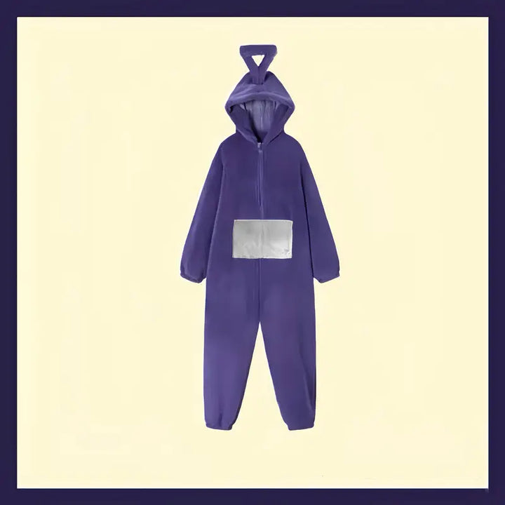 Unisex Teletubbies pyjama jumpsuit, heerlijk zacht en comfortabel voor thuis of themafeest.