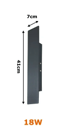 Aluminium LED gevelverlichting, waterdicht IP65, energiezuinige up-down buitenlamp.