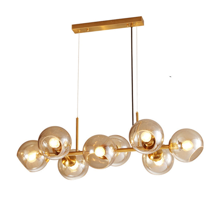 Modern-minimalistische kroonluchter; stijlvolle LED hanglamp voor eettafel of woonkamer.