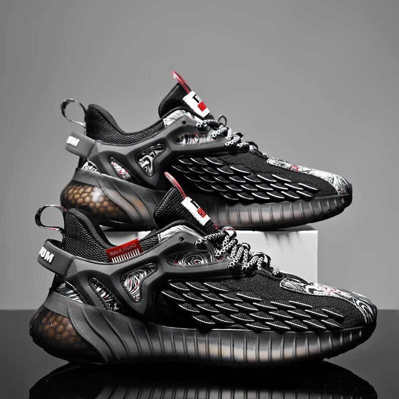 Comfortabele heren hardloopschoenen met ademend bovenwerk; perfect voor dagelijkse sport en training.