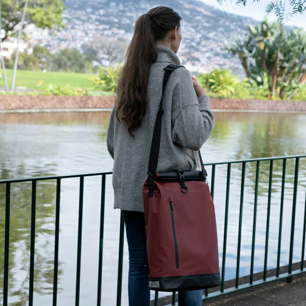 Ergonomische MultiBag™ fietsrugzak met verstelbare schouderbanden, waterdicht en comfortabel.