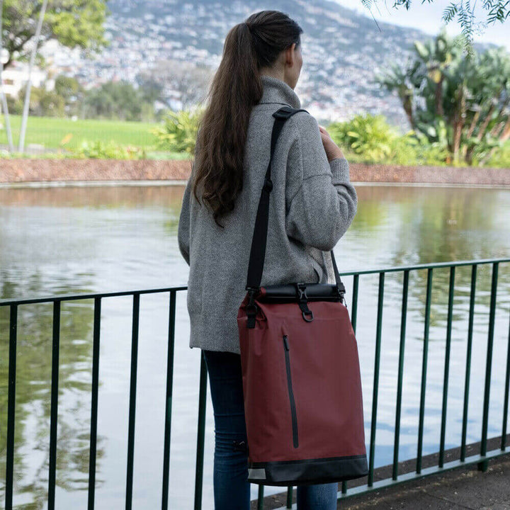 Ergonomische MultiBag™ fietsrugzak met verstelbare schouderbanden, waterdicht en comfortabel.