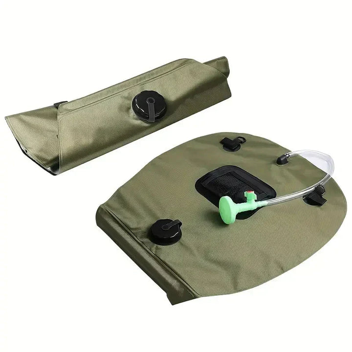 Zonne-energie aangedreven draagbare douche van 20L, voor een verfrissende douche op de camping of tijdens wandelingen.