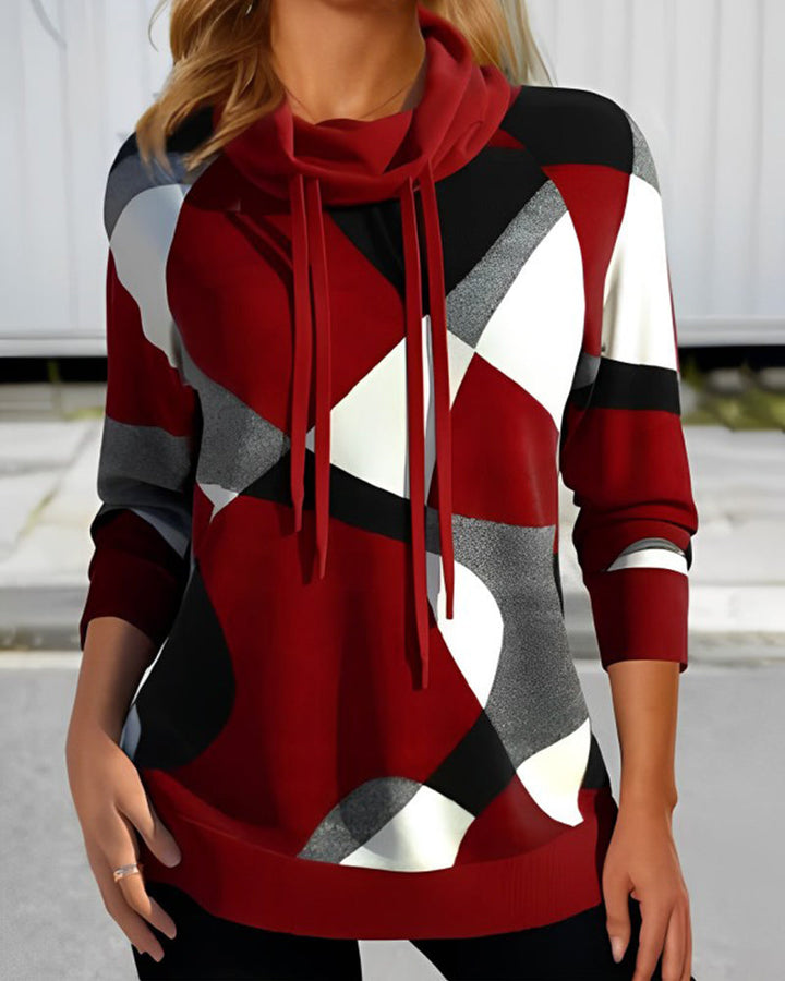 Comfortabele dames trui met hoge kraag, perfect voor koude dagen, warme en stijlvolle vrouwenkleding.