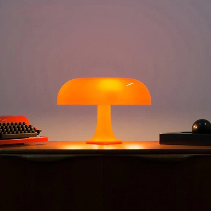 Draadloze LED paddenstoel tafellamp, oplaadbaar via USB. Moderne decoratieve verlichting voor thuis of kantoor.