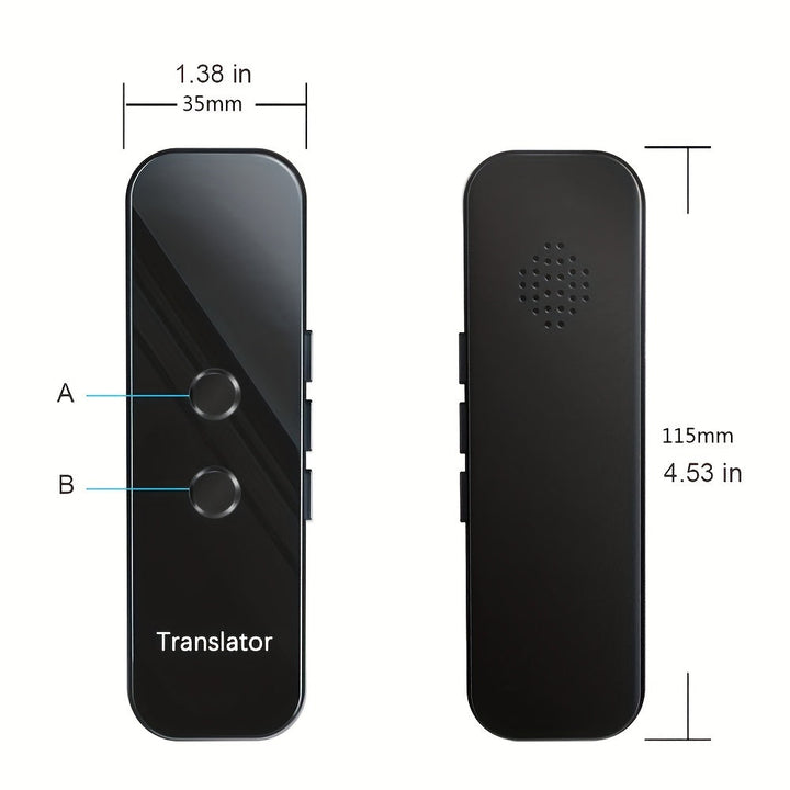 Universele reisgadget taalvertaler met tweewegs vertaling, USB oplaadbaar en Wi-Fi voor globale verbinding.