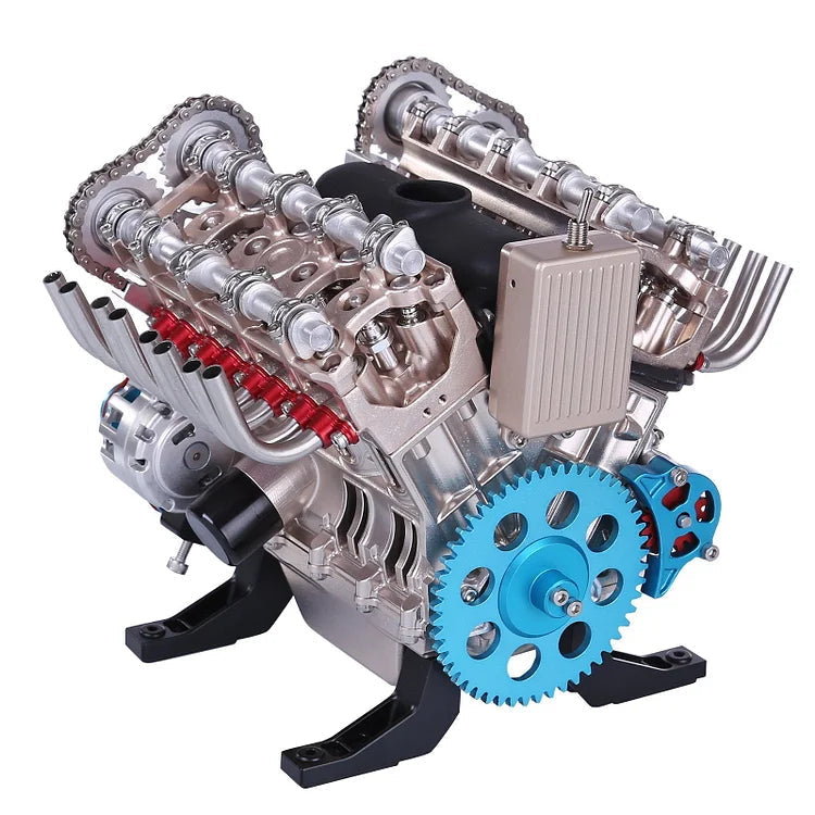 Stijlvol V8 motorblok ornament als interieur decoratie. Een must-have voor elke autoliefhebber die van industrieel design houdt.