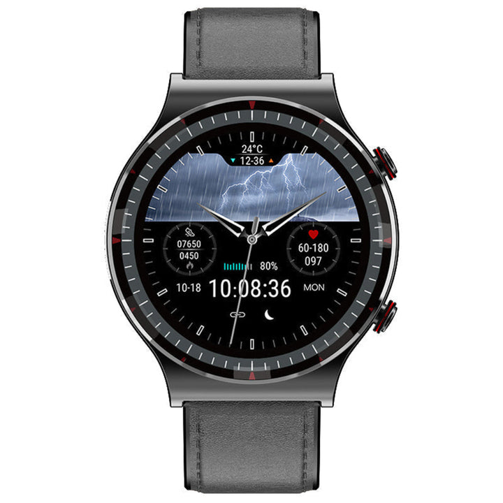 Medische smartwatch met ECG, hartslagmeter en uitgebreide gezondheidsmonitor voor dagelijks gebruik.