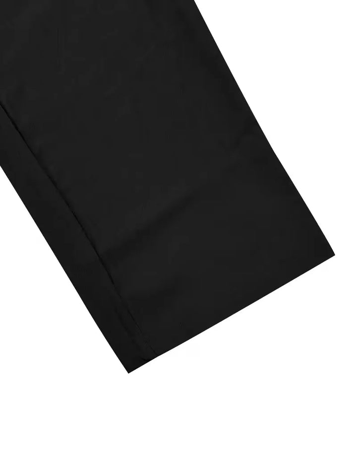 Luchtige heren vakantieset: V-hals shirt korte mouwen & rechte pijpen broek, ademend materiaal.