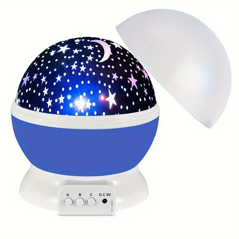 Blauw/roze sterrenprojector nachtlampje, USB oplaadbaar, voor een betoverende sterrenhemel in elke kinderkamer.