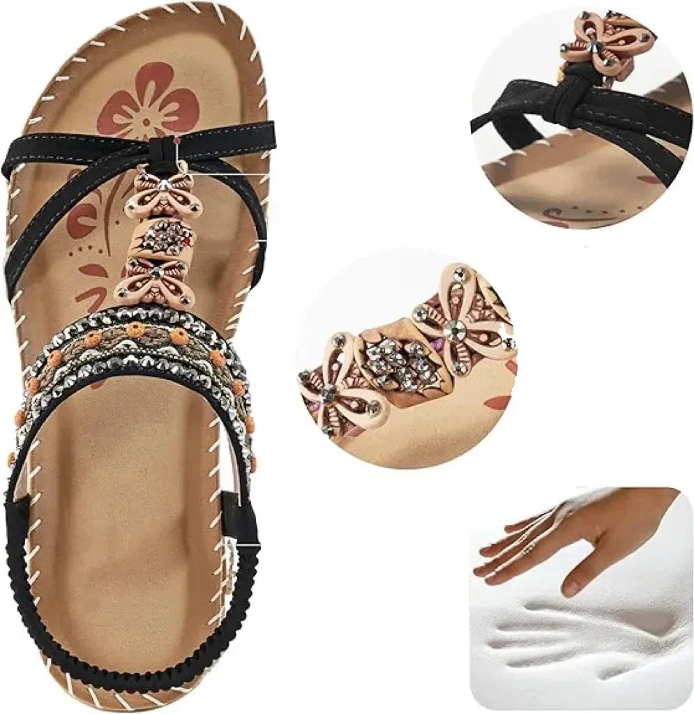 Stijlvolle dames sandalen met ergonomisch voetbed, perfect voor comfort en zomerse elegantie.
