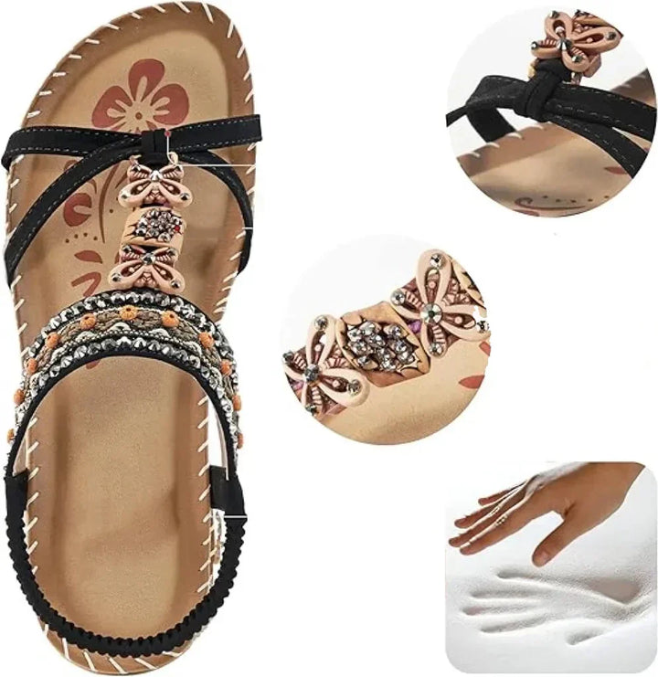 Stijlvolle dames sandalen met ergonomisch voetbed, perfect voor comfort en zomerse elegantie.