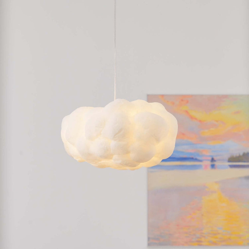 Veelzijdige wolken pendellamp, ideaal voor zacht diffuus licht in diverse binnenruimtes. Elegante verlichting.