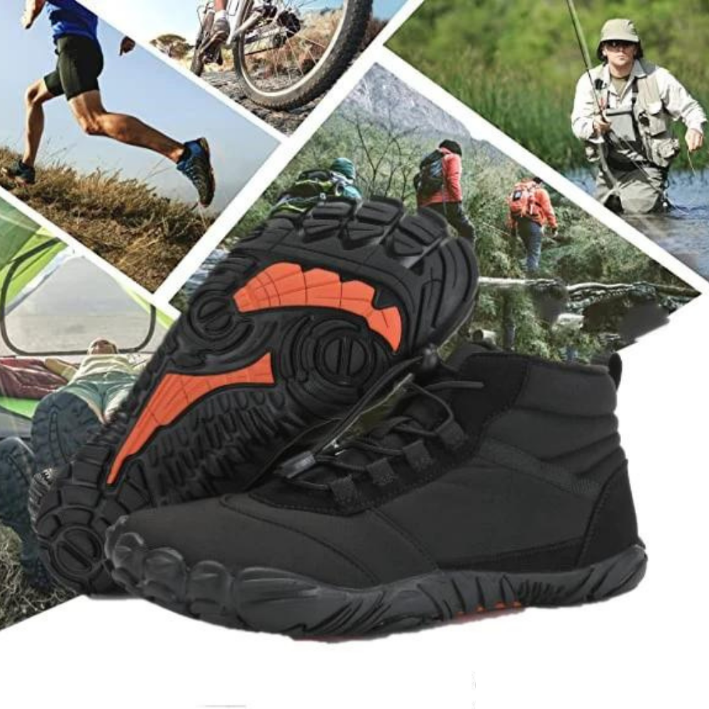 Duurzame heren winterschoenen, zwart, houden voeten warm en droog, met uitstekende ondersteuning.