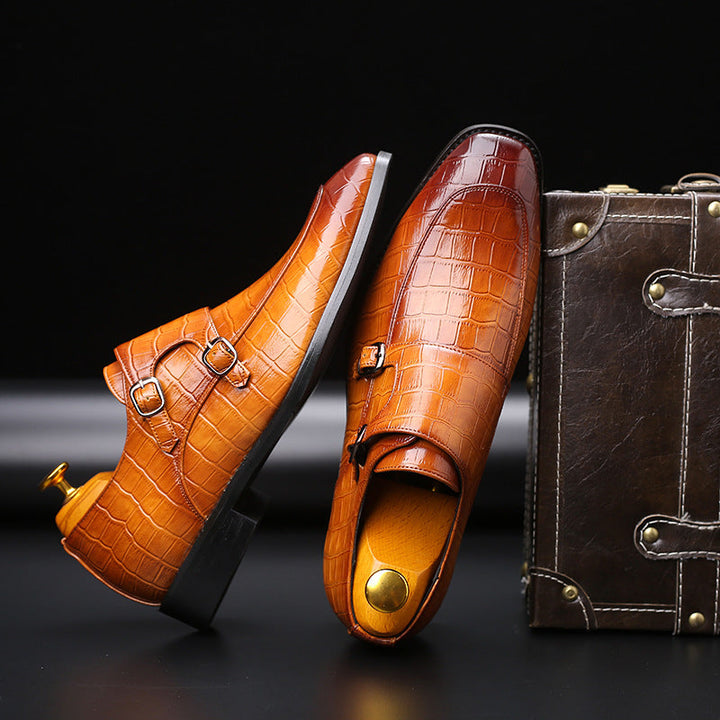 Felix heren ademende nette schoenen met vierkante teen van leer. Comfortabel en stijlvol voor werk, feest of moderne casual look.
