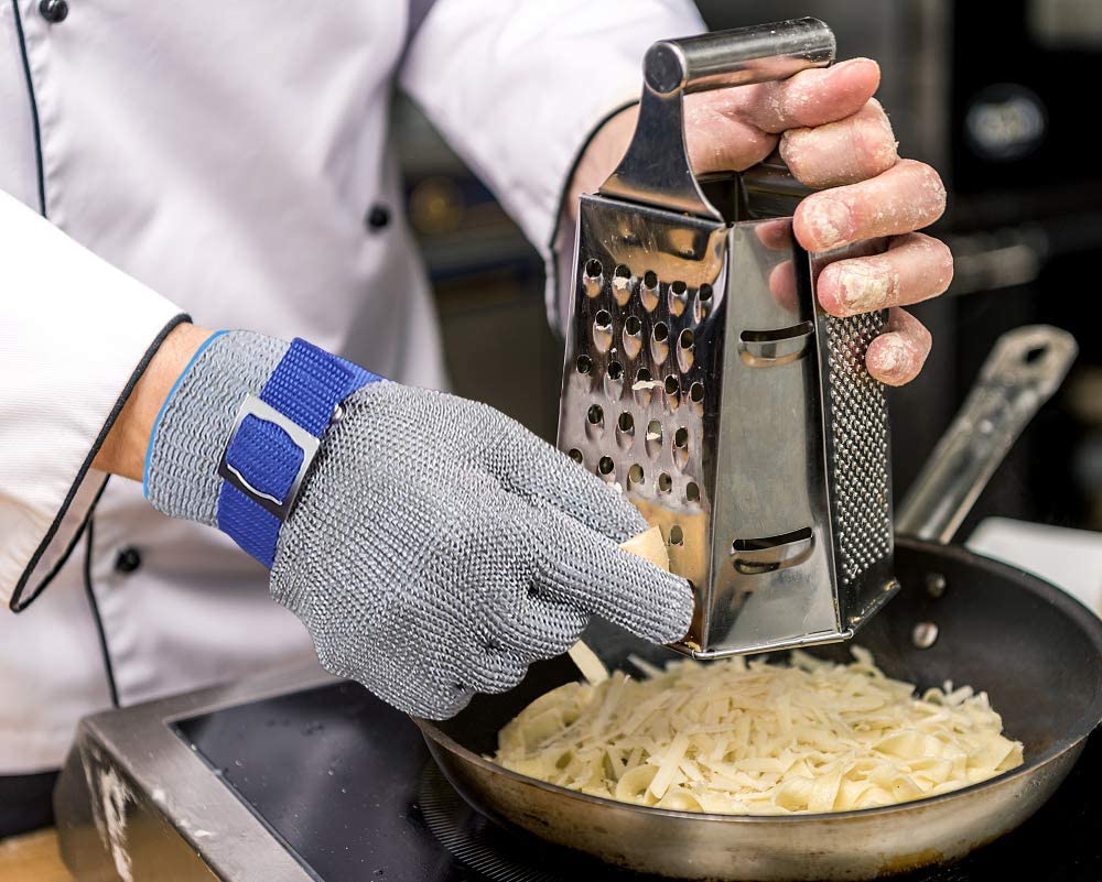 Keuken veiligheidshandschoen: RVS snijbescherming voor veilige voedselbereiding en duurzaam gebruik.