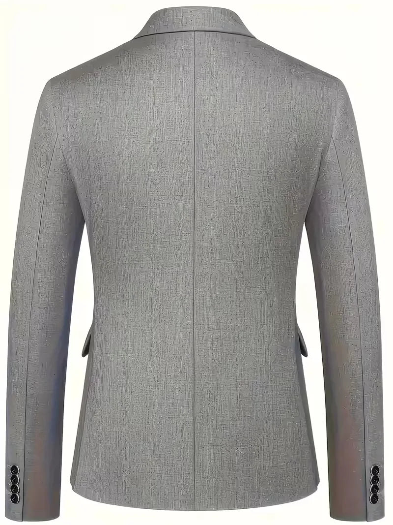 Zakelijk herenpak, slim fit driestukspak, professionele uitstraling voor de ambitieuze man.