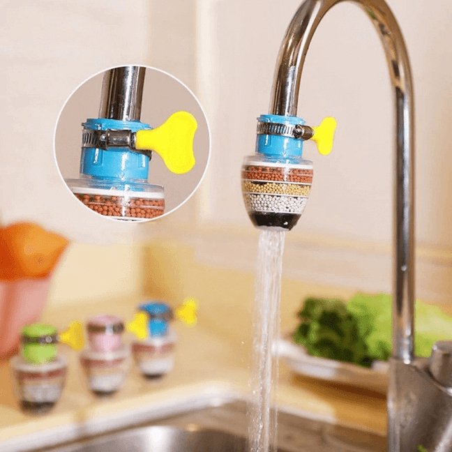 SANDSBERGORIGINALS waterfilter kraanadapter voor direct zuiver drinkwater uit de kraan in keuken of badkamer.
