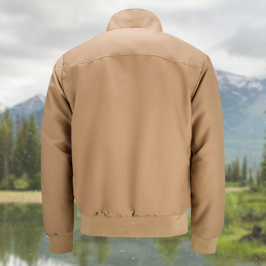 Heren Harrington vest, casual bovenkleding, comfortabele pasvorm voor mannen.