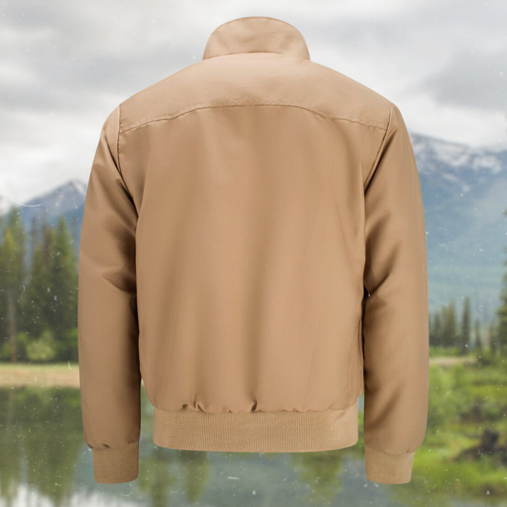 Heren Harrington vest, casual bovenkleding, comfortabele pasvorm voor mannen.