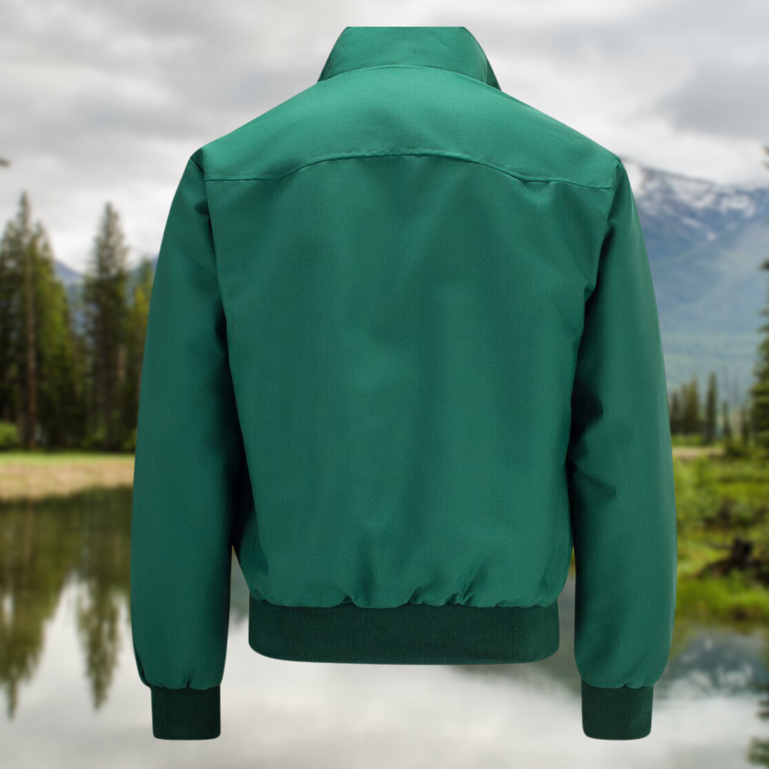 Heren Harrington jas met comfortabele pasvorm, stoere details en stijlvolle uitstraling.