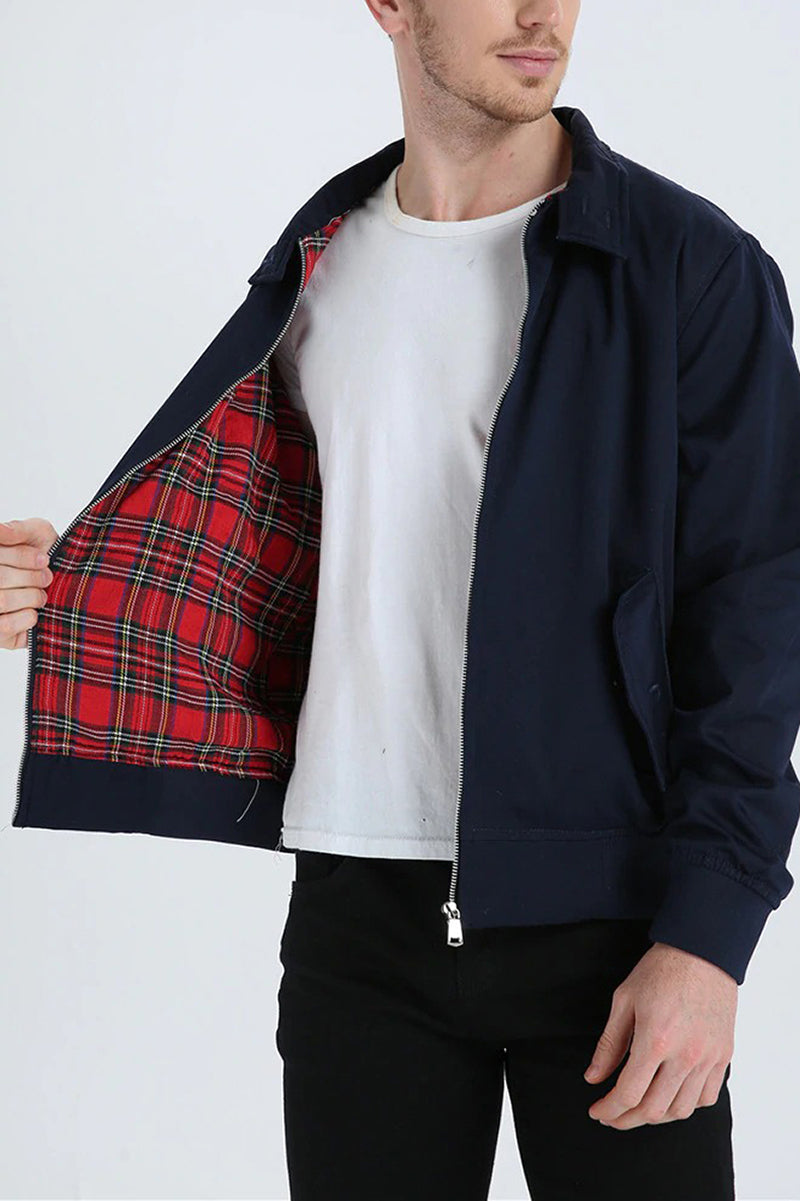 Heren stoer Harrington vest met comfortabele pasvorm, perfect als casual bovenkleding.