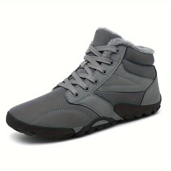Close-up van de warme voering in Heren Finn winterlaarzen, maximale koudebescherming en comfort voor winterse dagen.