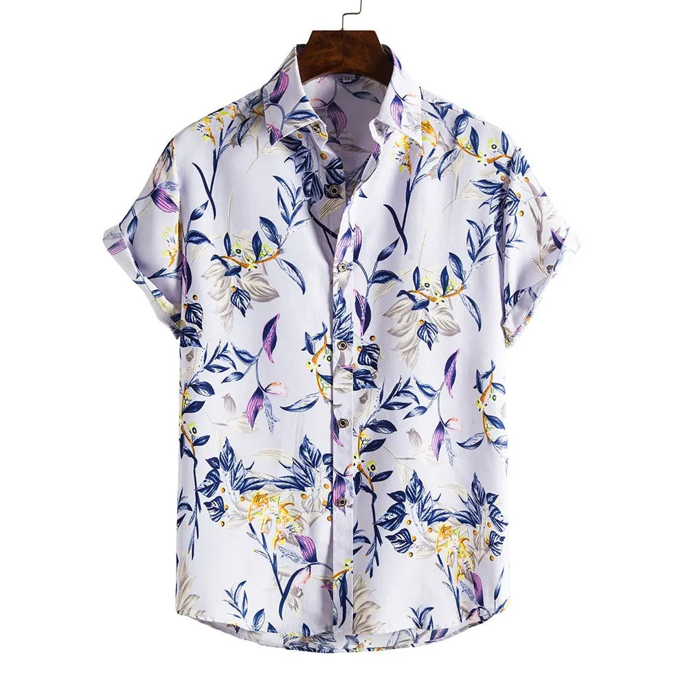 Comfortabel heren zomerhemd, luchtig en perfect voor warme lentedagen en zomeravonden. Trendy herenmode.