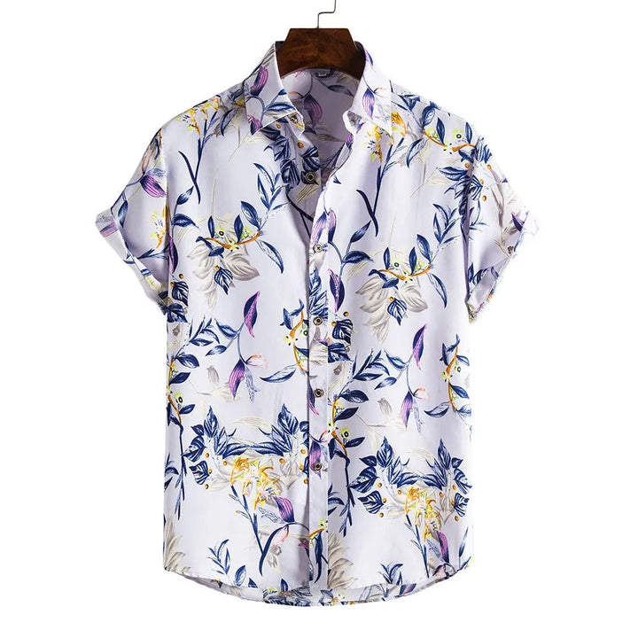 Comfortabel heren zomerhemd, luchtig en perfect voor warme lentedagen en zomeravonden. Trendy herenmode.