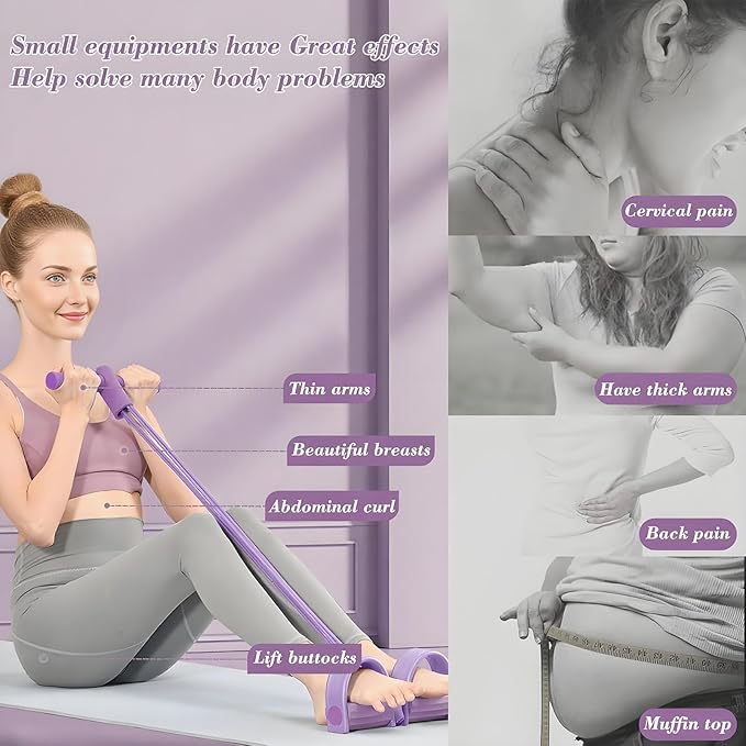 Complete fitness weerstandsbanden set met handvatten, enkelbanden en deuranker voor veelzijdige workouts.