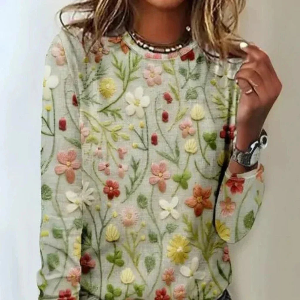 Comfortabele gebreide dames lentetrui met relaxte pasvorm. Ideaal voor een stijlvolle, casual look in pasteltinten.
