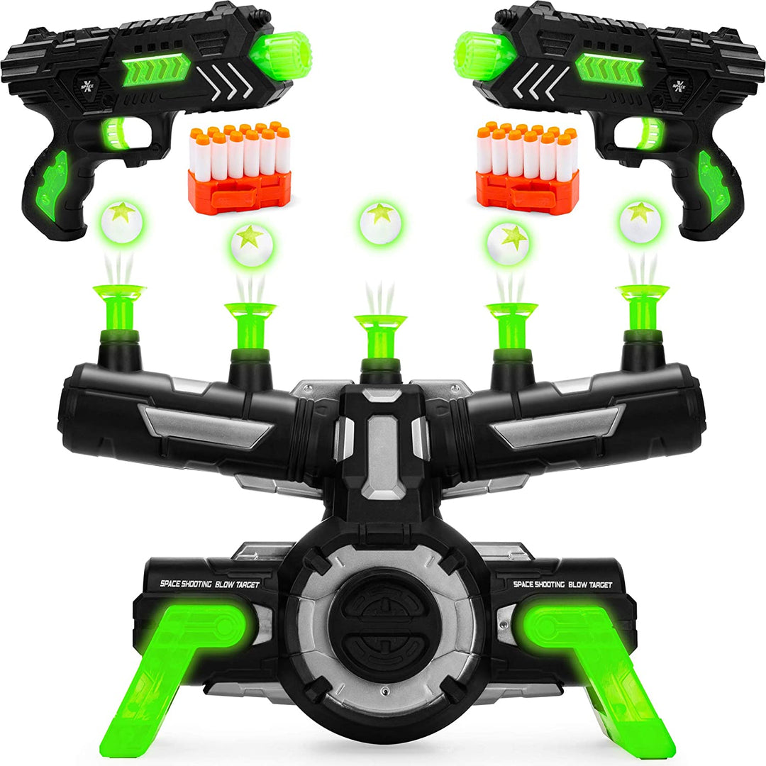 Waterdoelspel voor kinderen met waterblaster. Leuk buitenspeelgoed dat hand-oogcoördinatie traint.