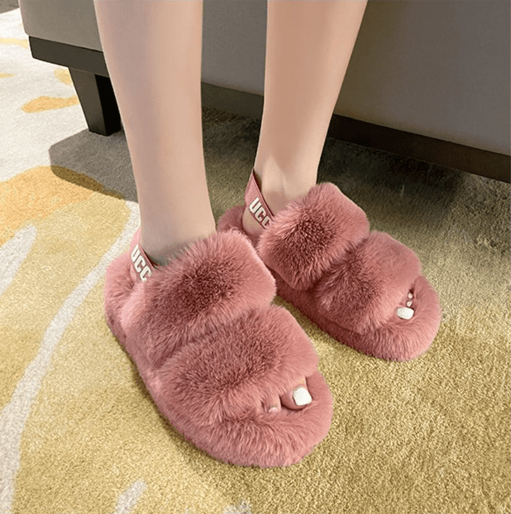 Trendy dames winter slippers, een zacht en comfortabel cadeau-idee. Warme pluche Fluffy Flops™.