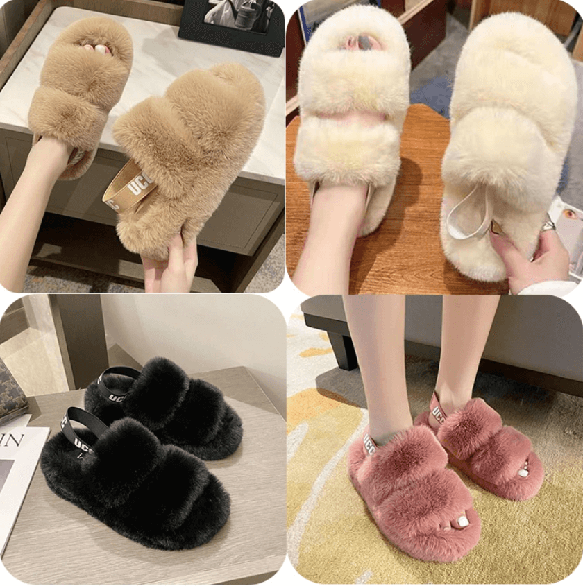 Luxe zachte dames winter slippers van pluche. Een perfect cadeau voor comfort en warmte thuis.