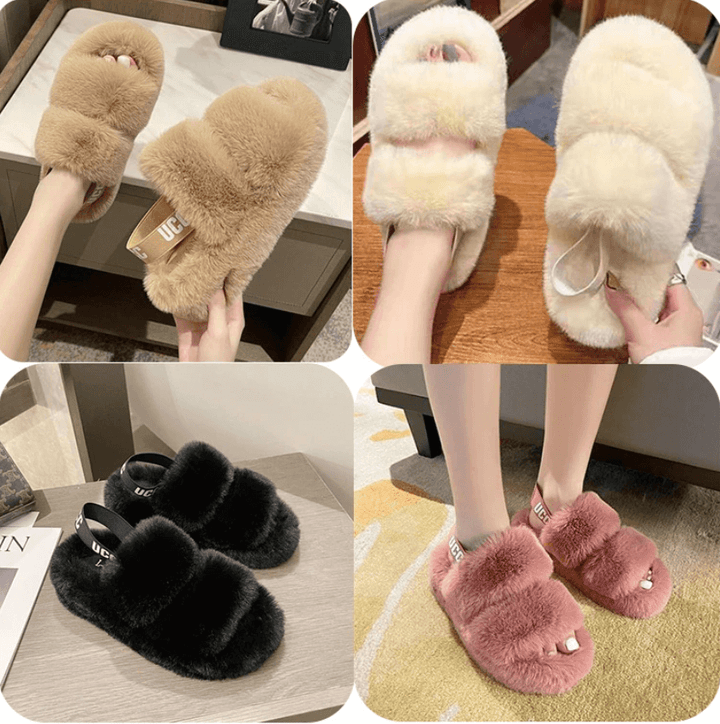 Luxe zachte dames winter slippers van pluche. Een perfect cadeau voor comfort en warmte thuis.