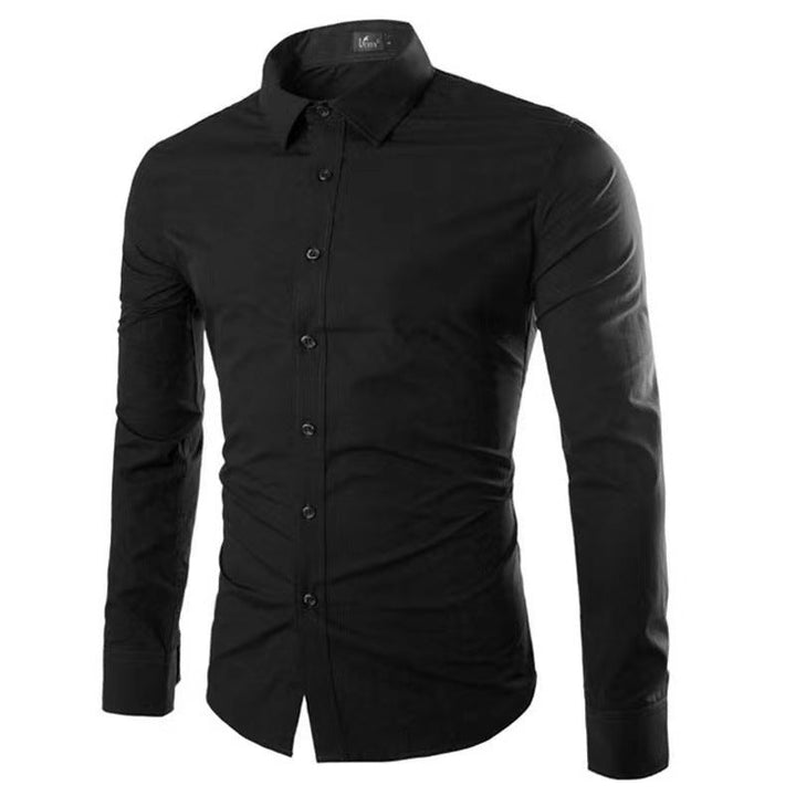 Grijs kreukvrij heren overhemd, modern design, comfortabel en duurzaam, in diverse maten.