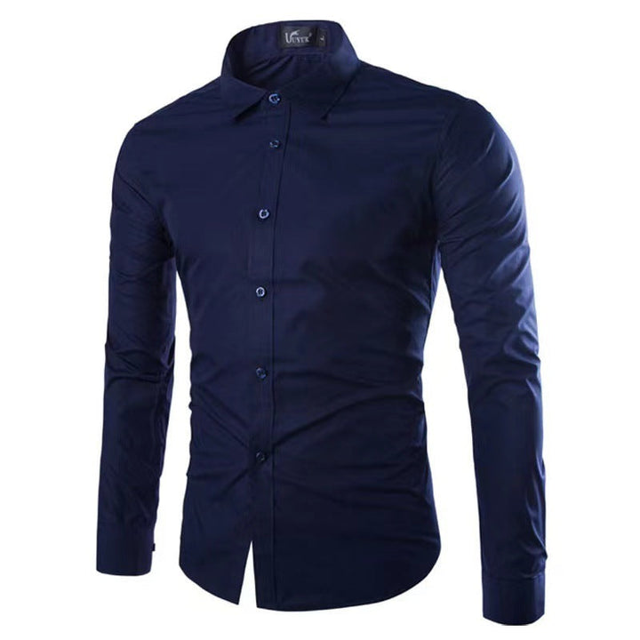 Modern kreukvrij heren overhemd met lange mouw, comfortabel voor zakelijke en casual looks.
