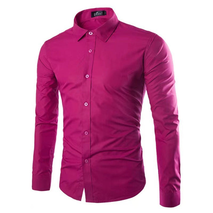 Kreukvrij heren overhemd met lange mouwen, optimaal comfort voor zakelijk en casual gebruik.