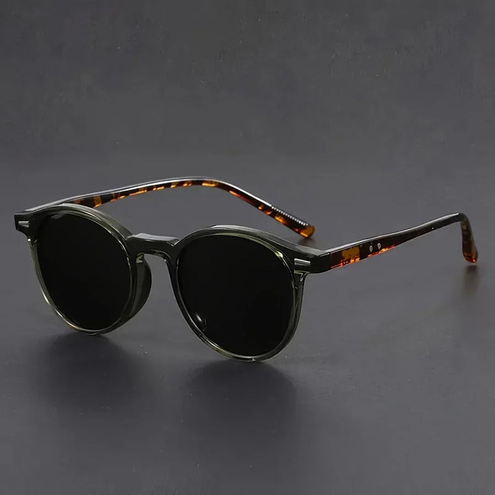 Stijlvolle retro heren zonnebril rond, een trendy accessoire voor elke man; lichtgewicht en comfortabel.