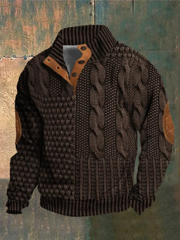 Man draagt casual heren trui, comfortabel en stijlvol. Essentiële winter trui voor moderne mannen.