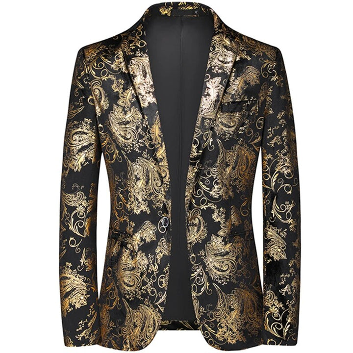 Comfortabele heren blazer, ideaal voor smart casual outfits of feestelijke gelegenheden, combineerbaar als colbert.