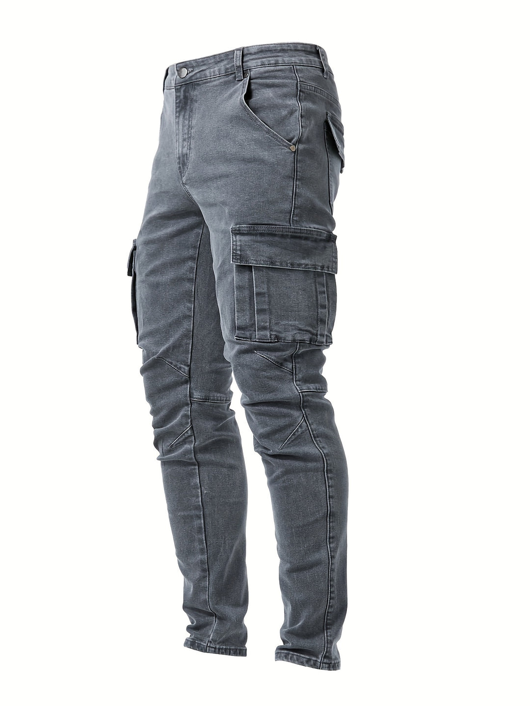 Modieuze heren cargo broek, slim fit en stretch, veelzijdig voor casual outfits en streetwear stijlen.