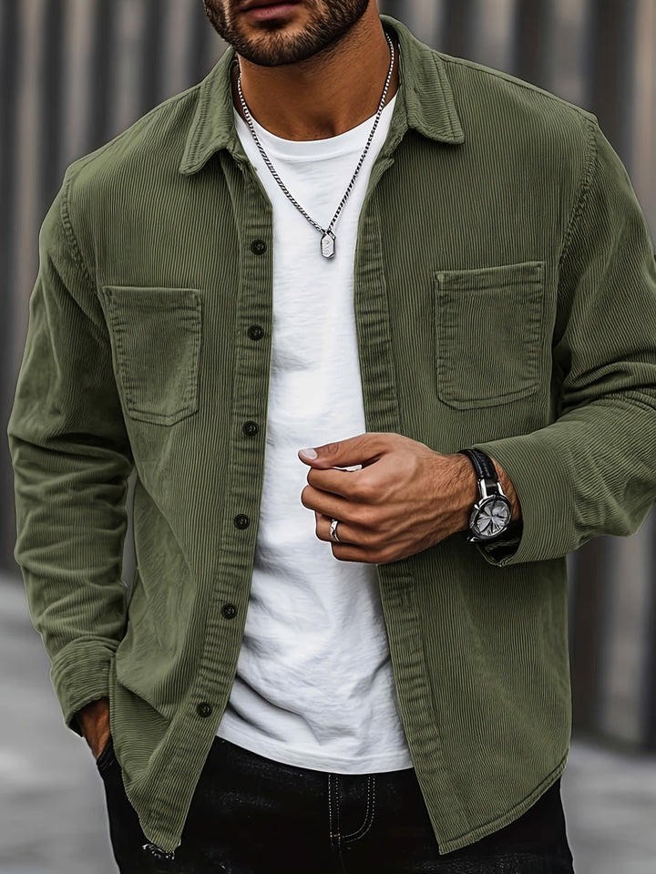 Stijlvolle heren overhemdjas, perfect als overgangsjas voor lente of herfst. Casual & modern.