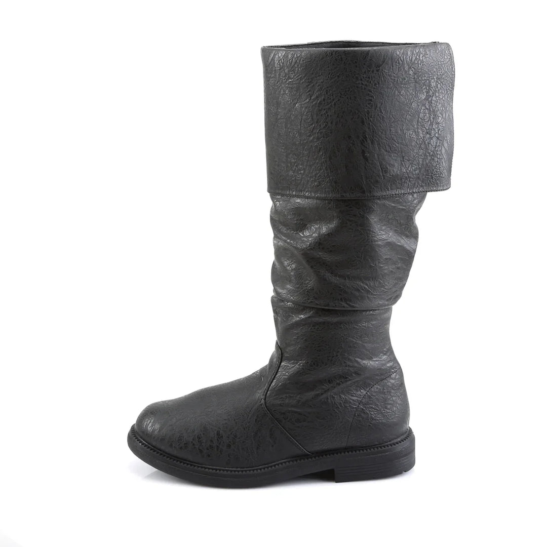 Comfortabele herenlaarzen: hoge cowboy boots met stijlvolle denimprint, perfect voor elke gelegenheid.