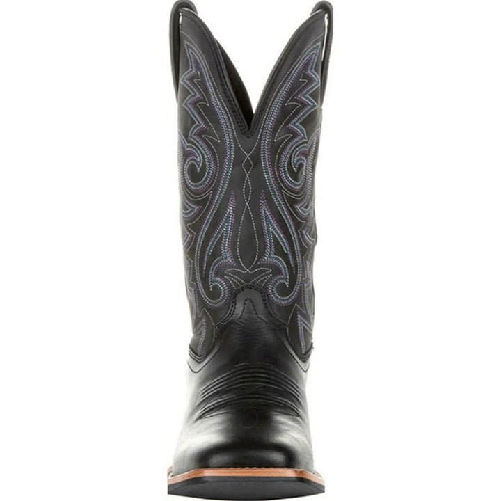 Zwarte heren westerse enkellaarzen. Comfortabele cowboylaarzen die stoer en elegant zijn voor elke gelegenheid.